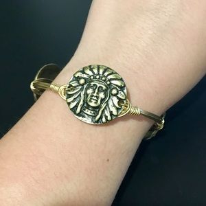 Handmade Chief Illinowek Gold Bracelet
